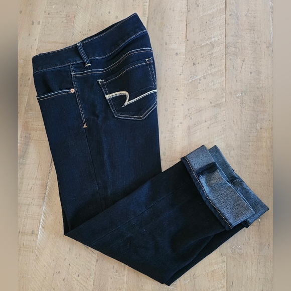 NWOT: American Eagle Stylish Dark Blue Capri's for Women - Picture 1 of 7